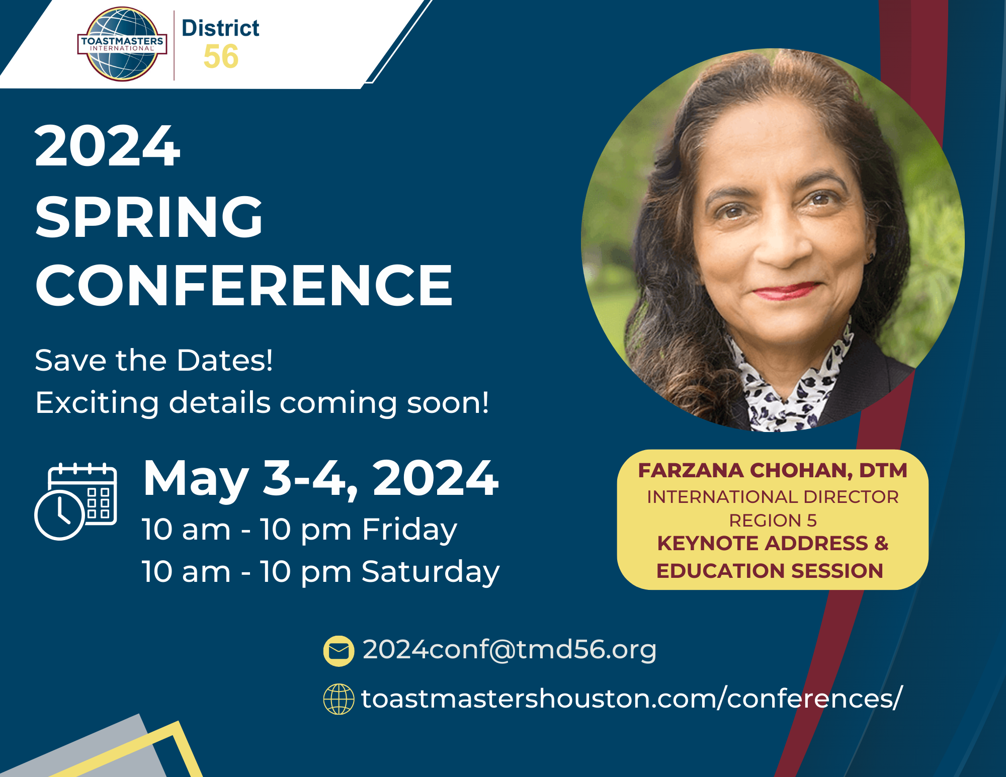 2024 District 56 Spring Conference Toastmasters Houston Where