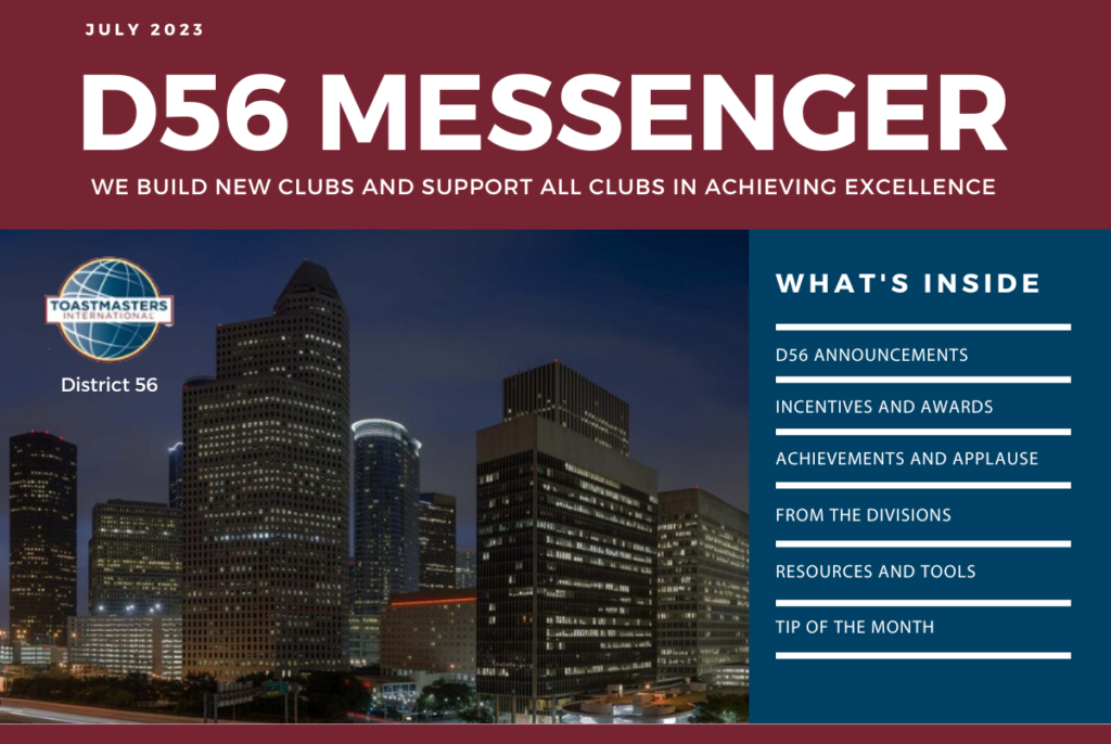 Banner for D56 Messenger newsletter